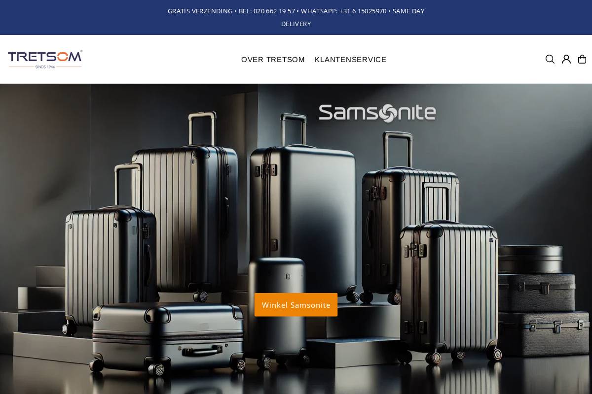 tretsomshop.nl homepage screenshot