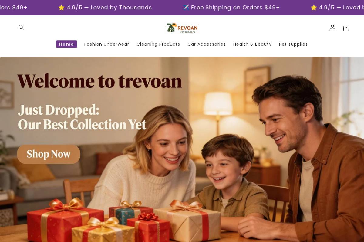 trevoan.com homepage screenshot