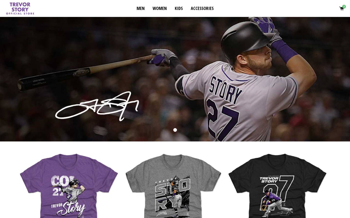 trevorstory27.com homepage screenshot