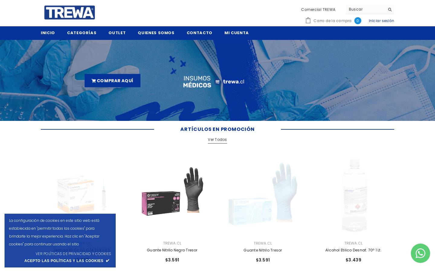 trewa.cl homepage screenshot