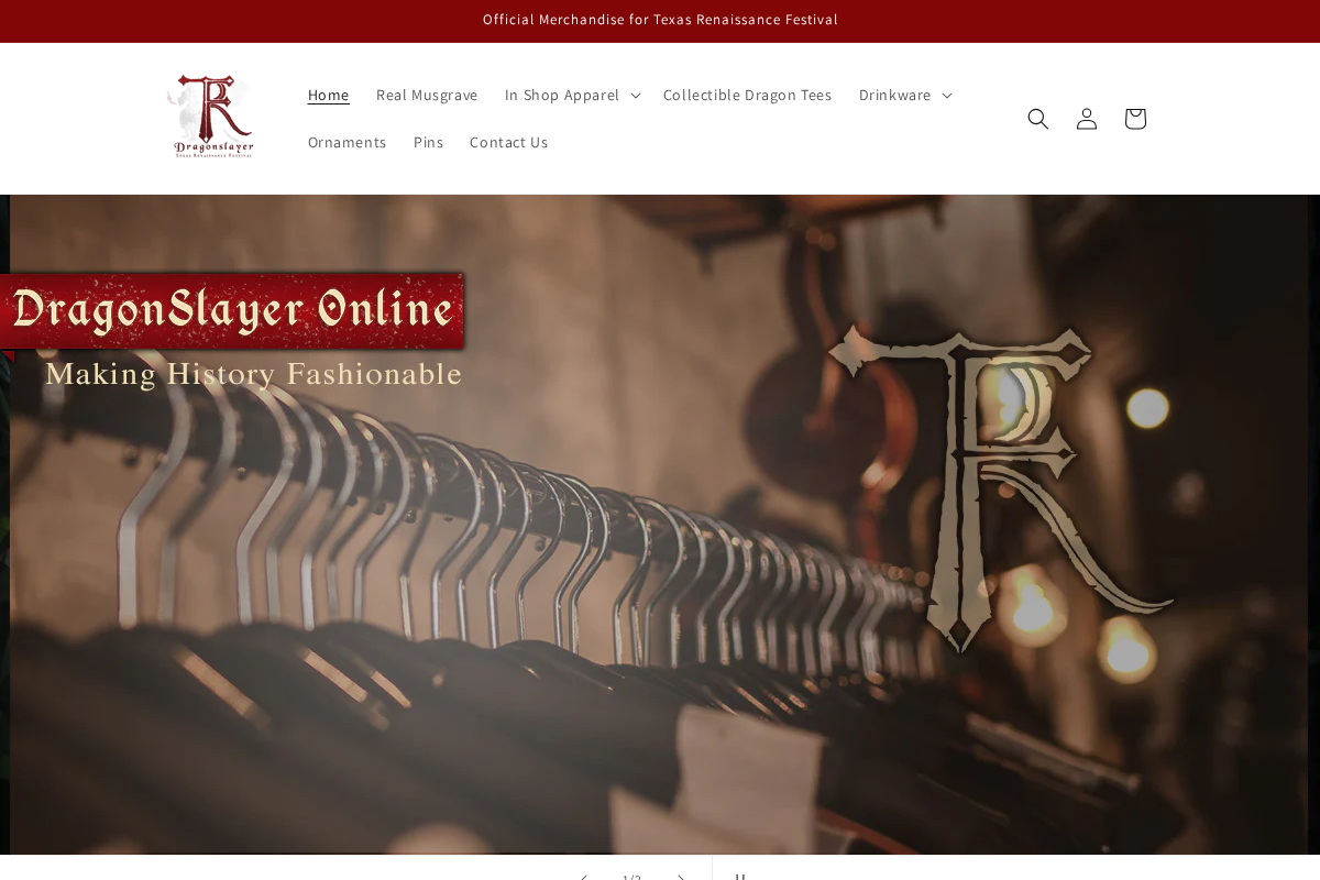 TRF Dragonslayer homepage screenshot