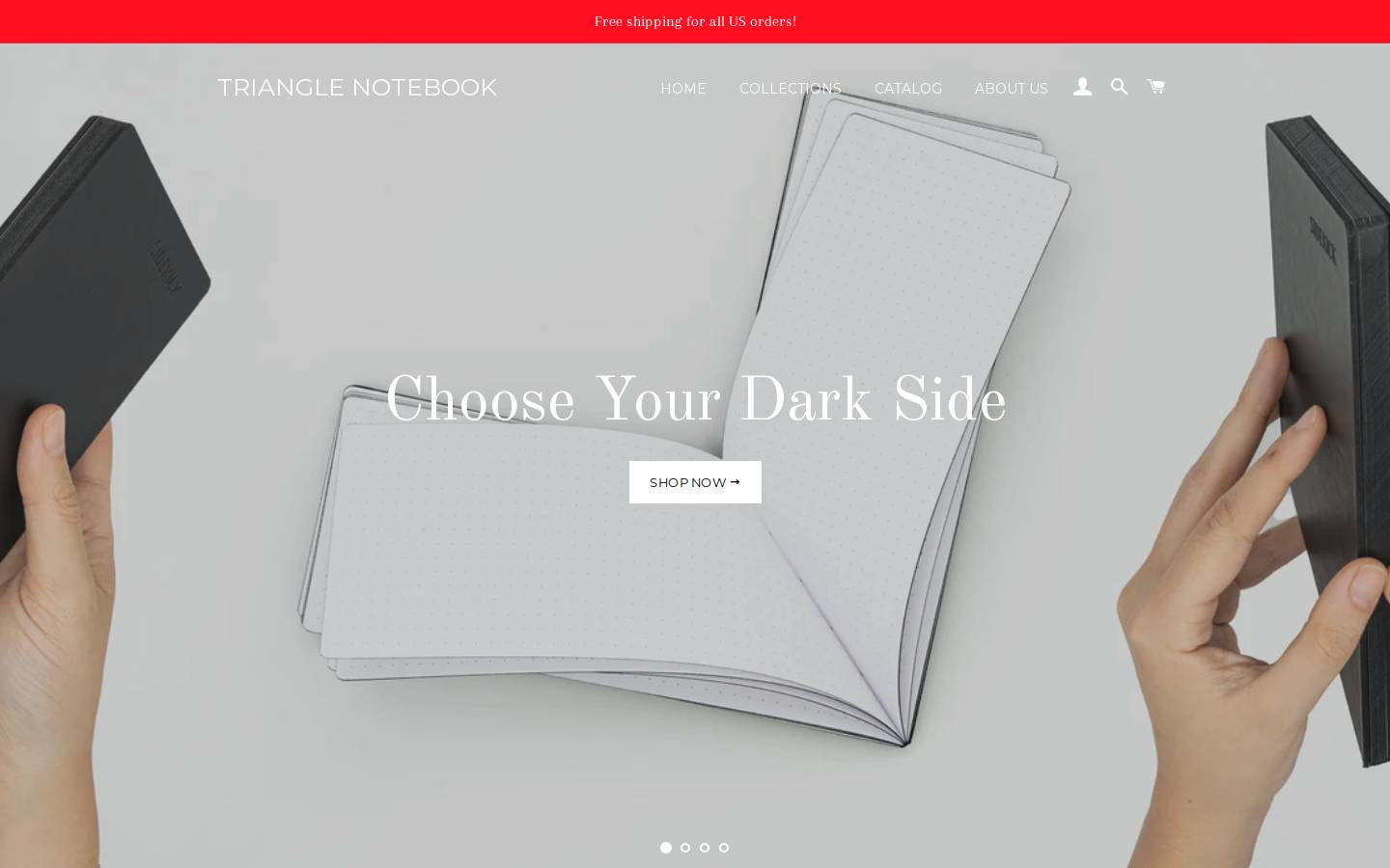 trianglenotebook.com homepage screenshot