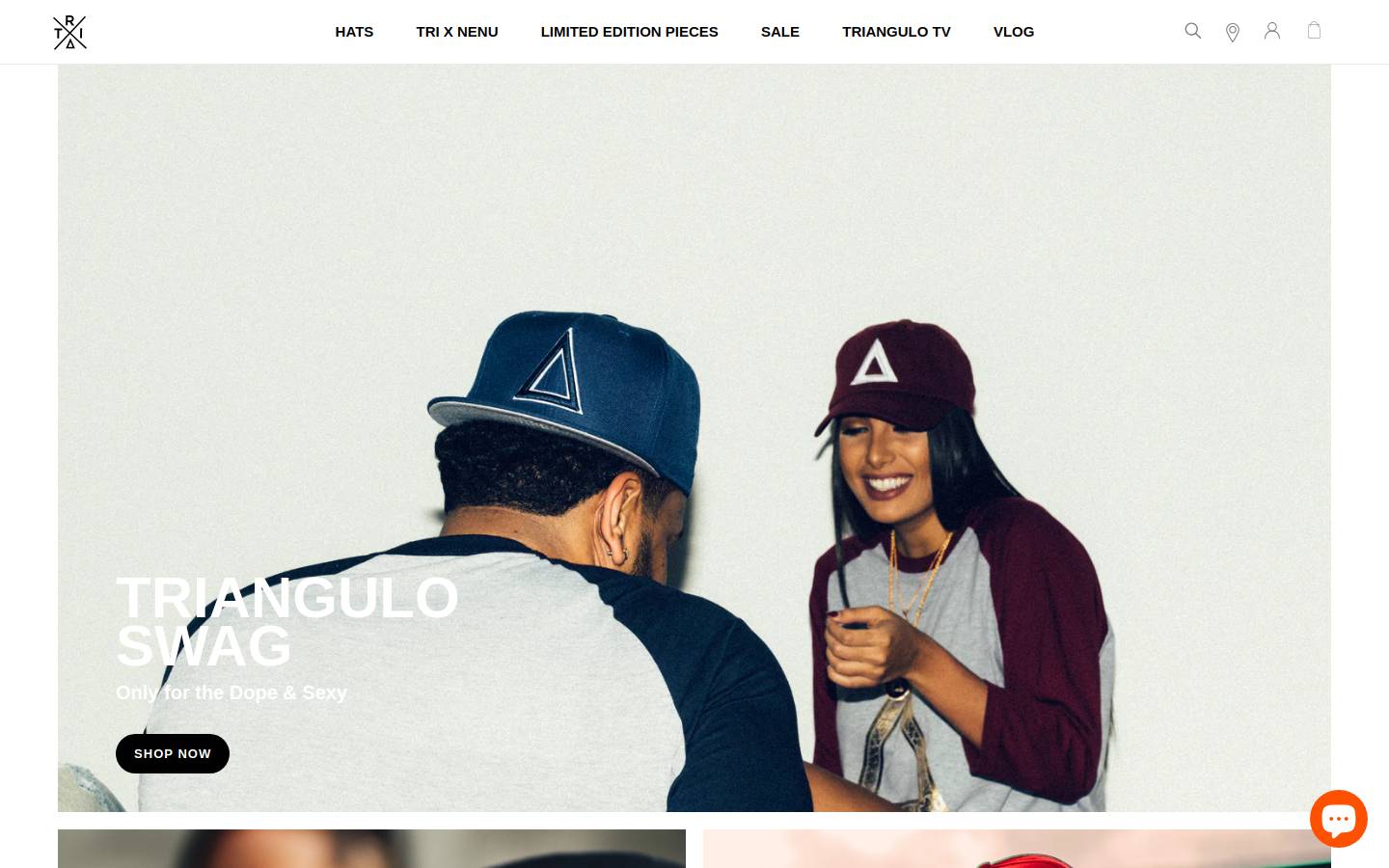 trianguloswag.com homepage screenshot