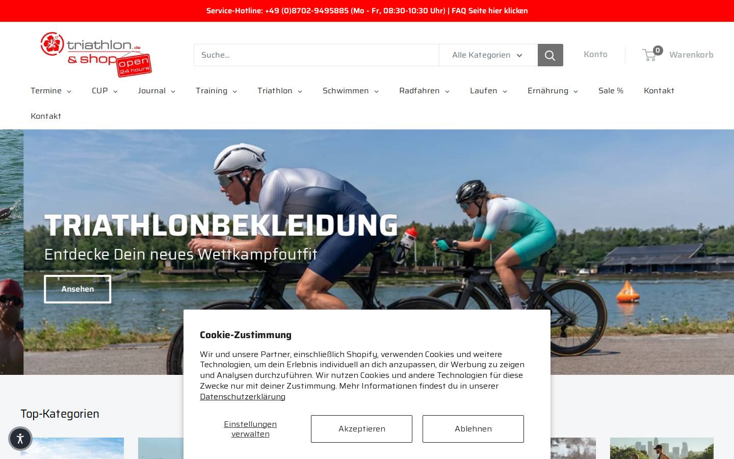 triathlon.de GmbH homepage screenshot