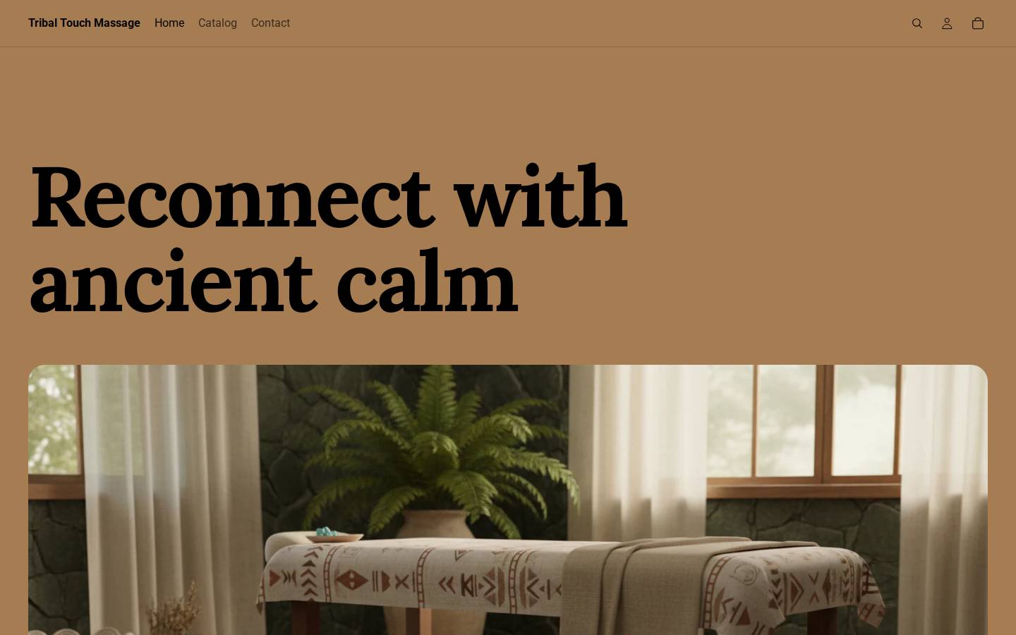 tribaltouchmassage.com homepage screenshot