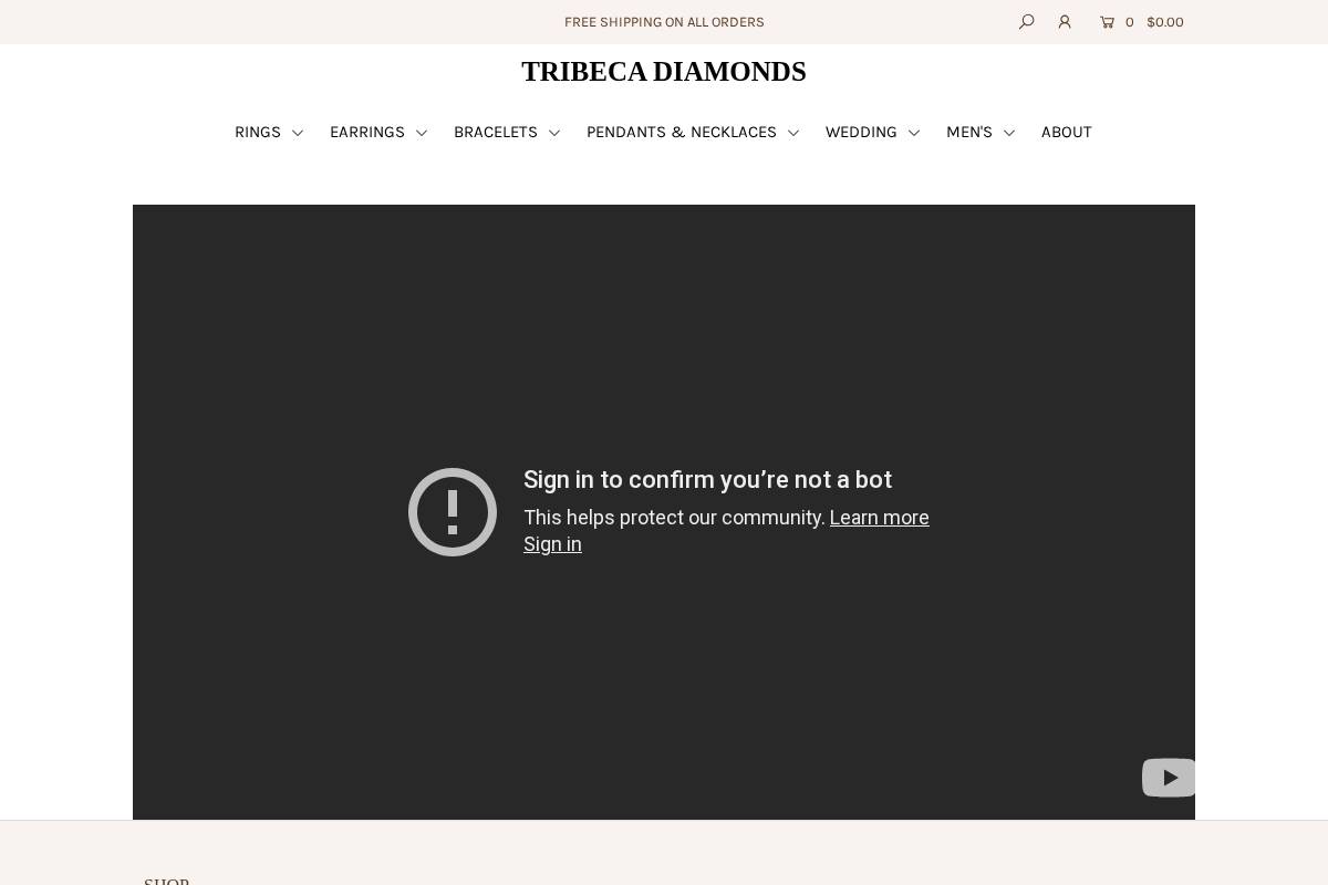 tribecadiamonds.com homepage screenshot