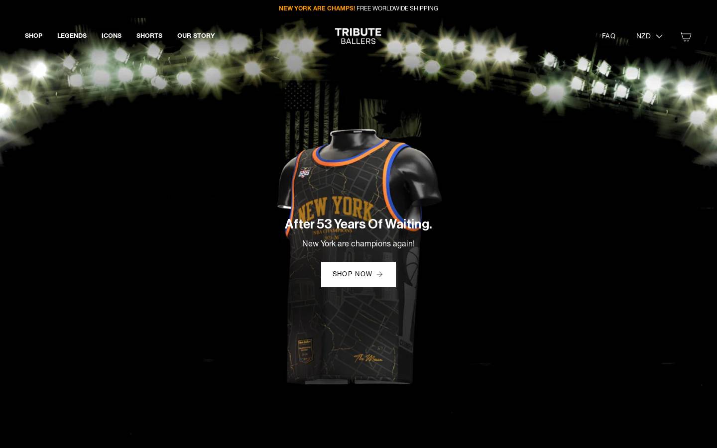 tributeballers.com homepage screenshot