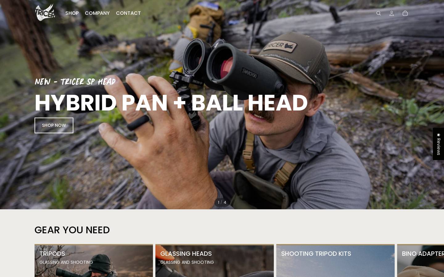 tricer.com homepage screenshot