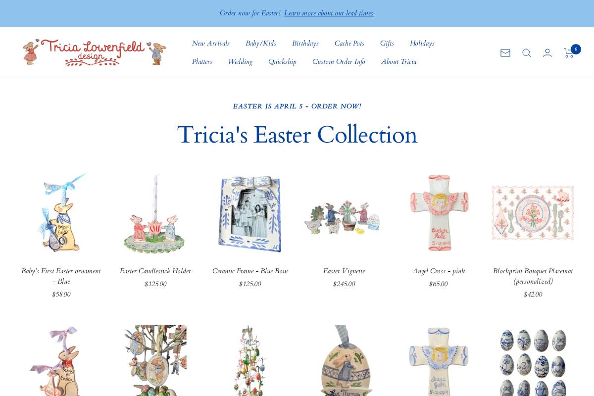 tricialowenfielddesign.com homepage screenshot