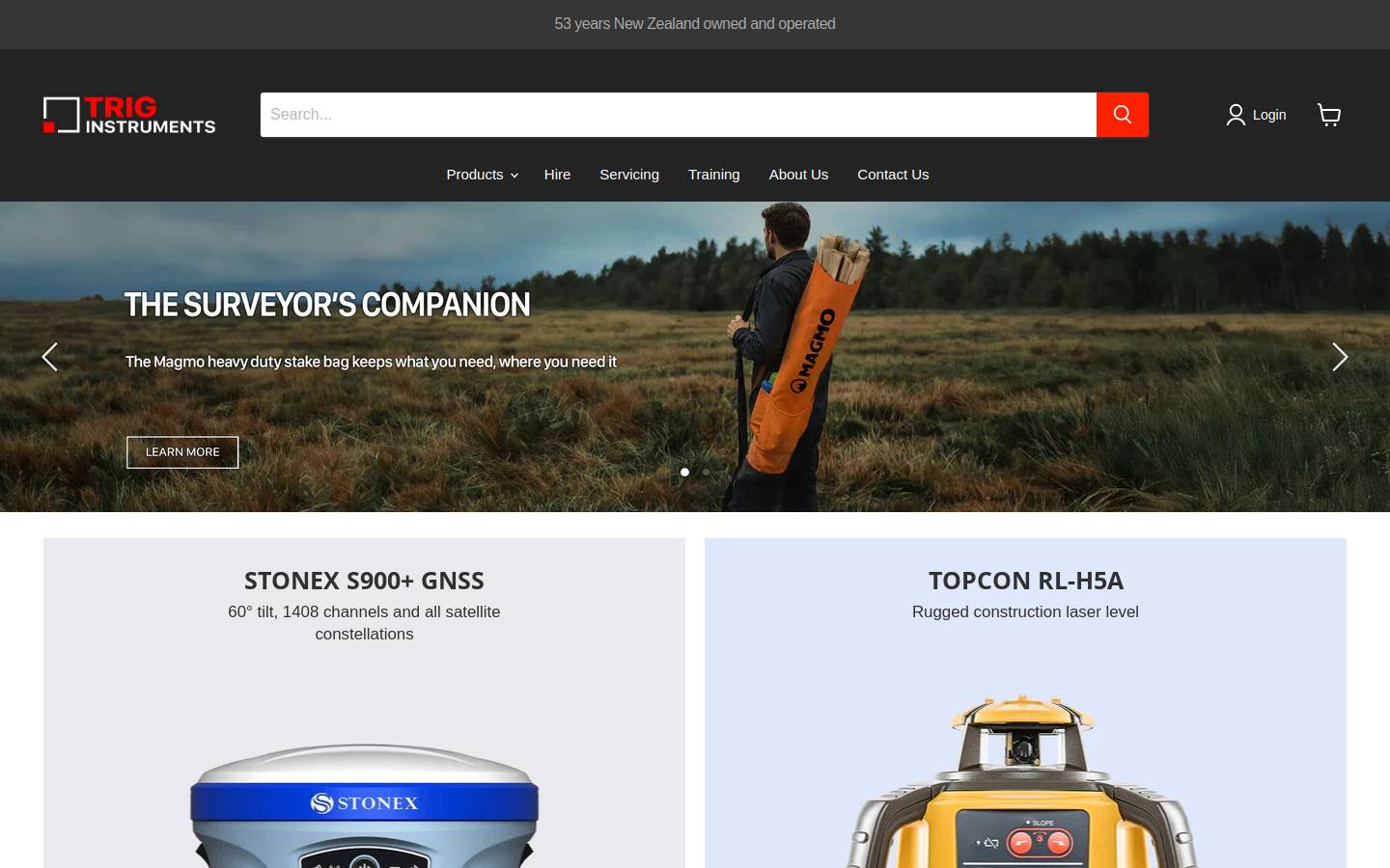 trig.nz homepage screenshot