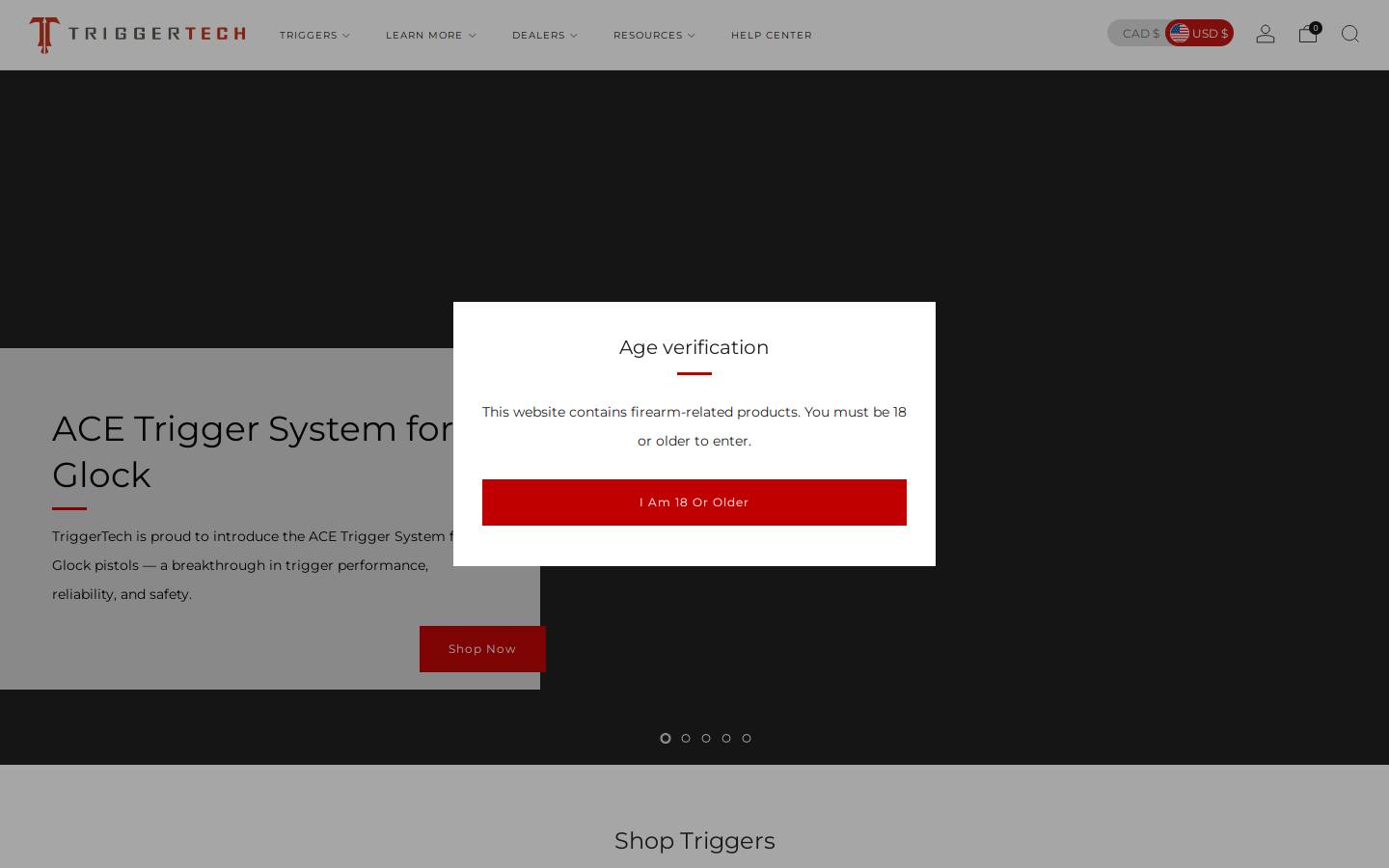 triggertech.com homepage screenshot