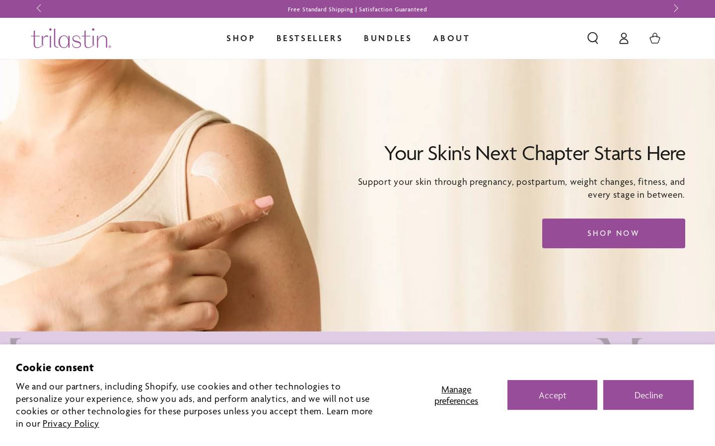TriLASTIN homepage screenshot