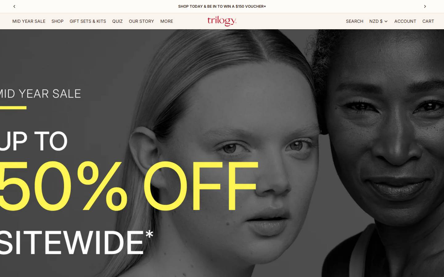 trilogyproducts.co.nz homepage screenshot