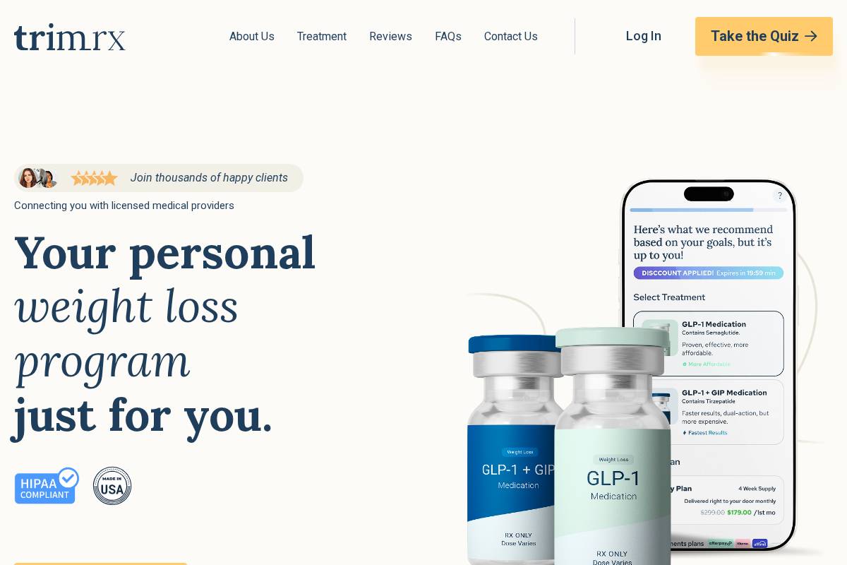 trimrx.com homepage screenshot