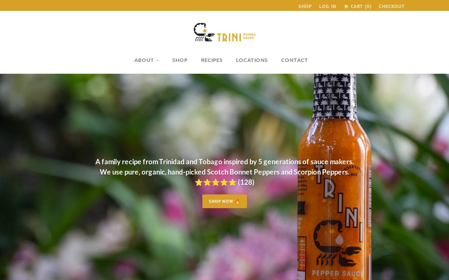 trinipeppersauce.com homepage screenshot