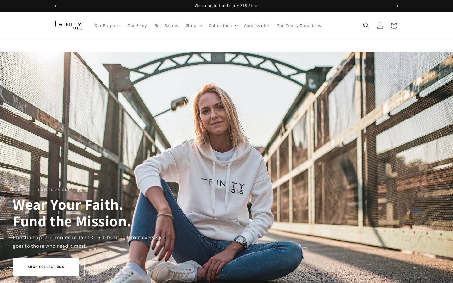 trinity316.com homepage screenshot