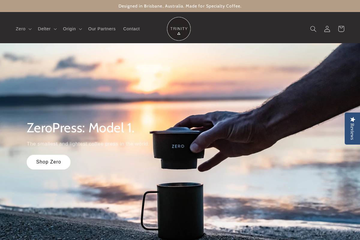 trinitycoffee.co homepage screenshot