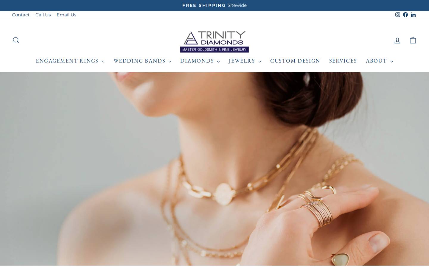 trinitydiamonds.com homepage screenshot