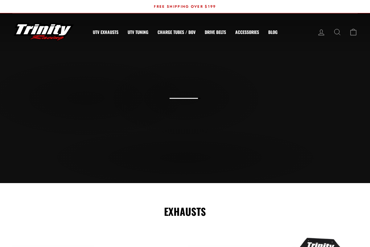 Trinity Racing homepage screenshot