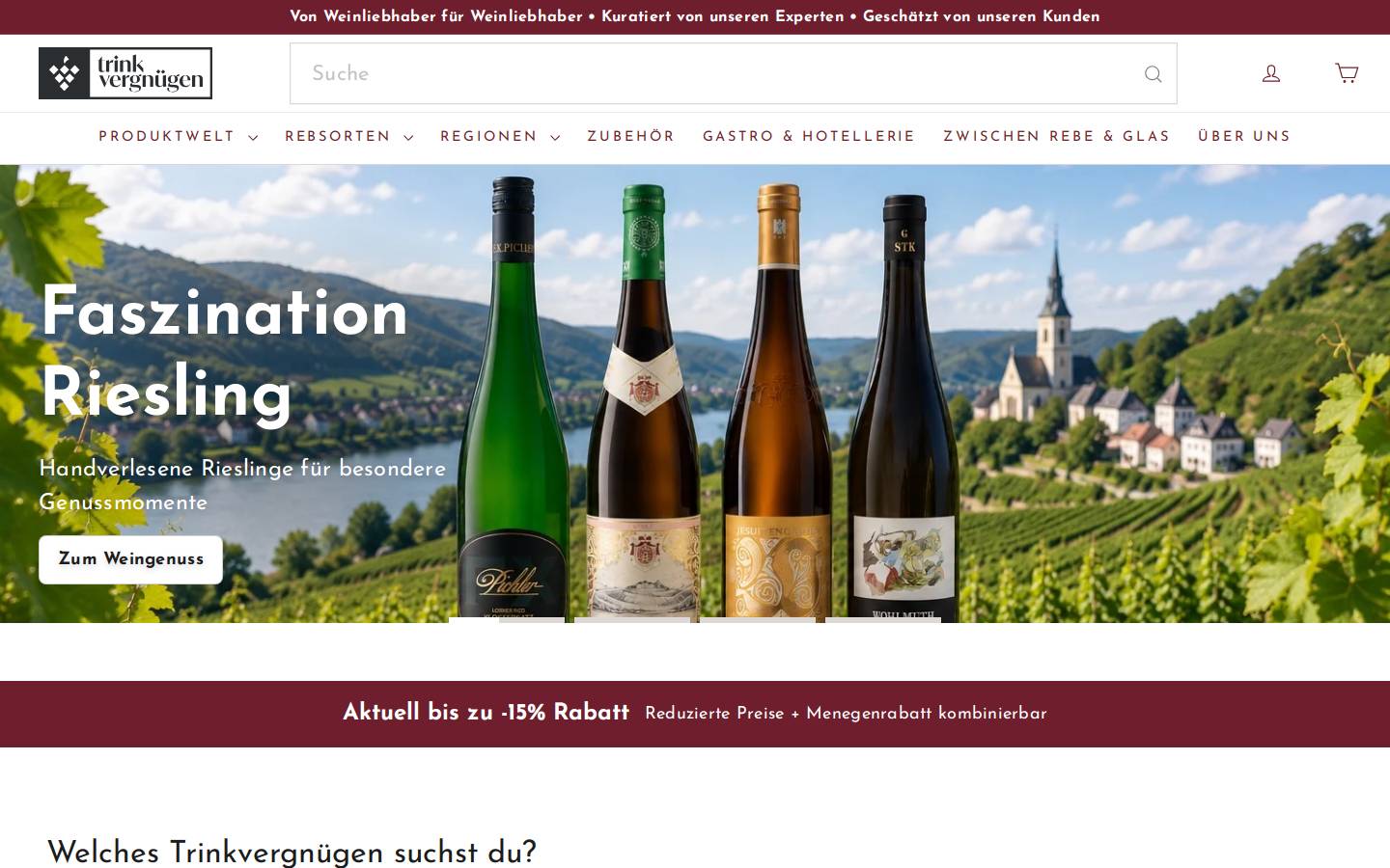 trinkvergnuegen.at homepage screenshot