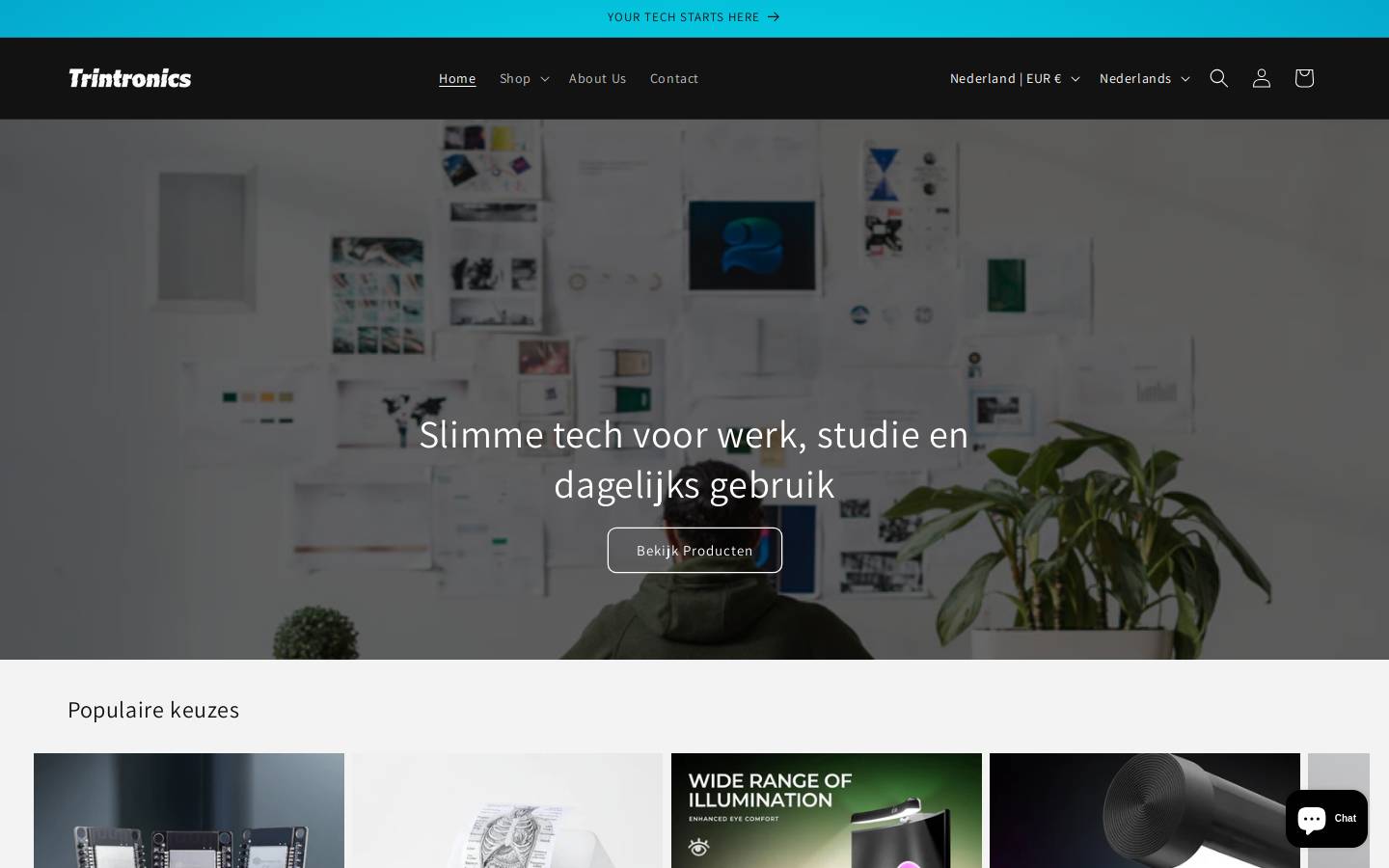 trintronics.com homepage screenshot