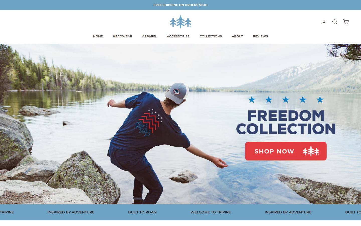 tripine.com homepage screenshot