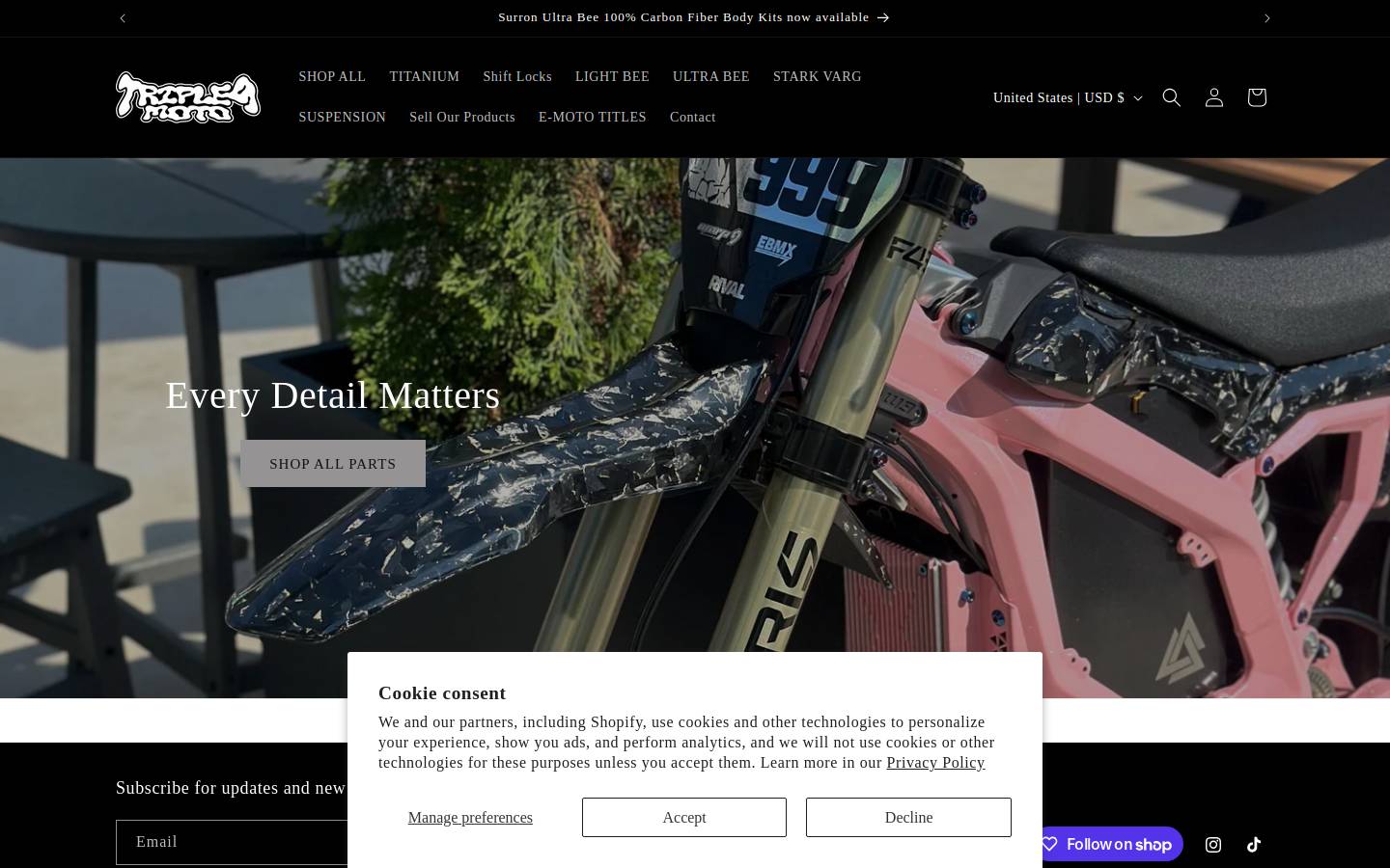 triple9motorsports.com homepage screenshot