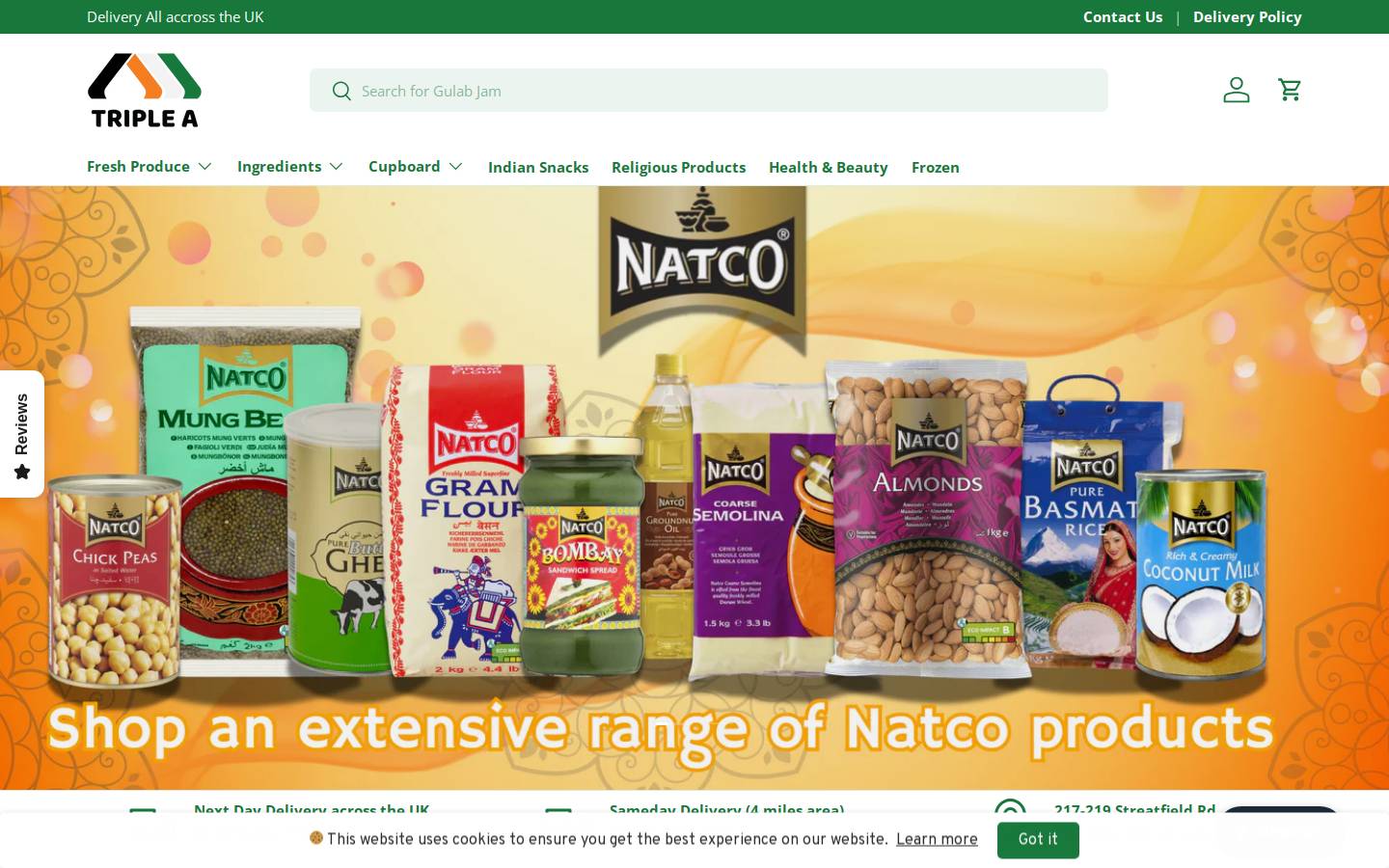tripleagrocers.com homepage screenshot