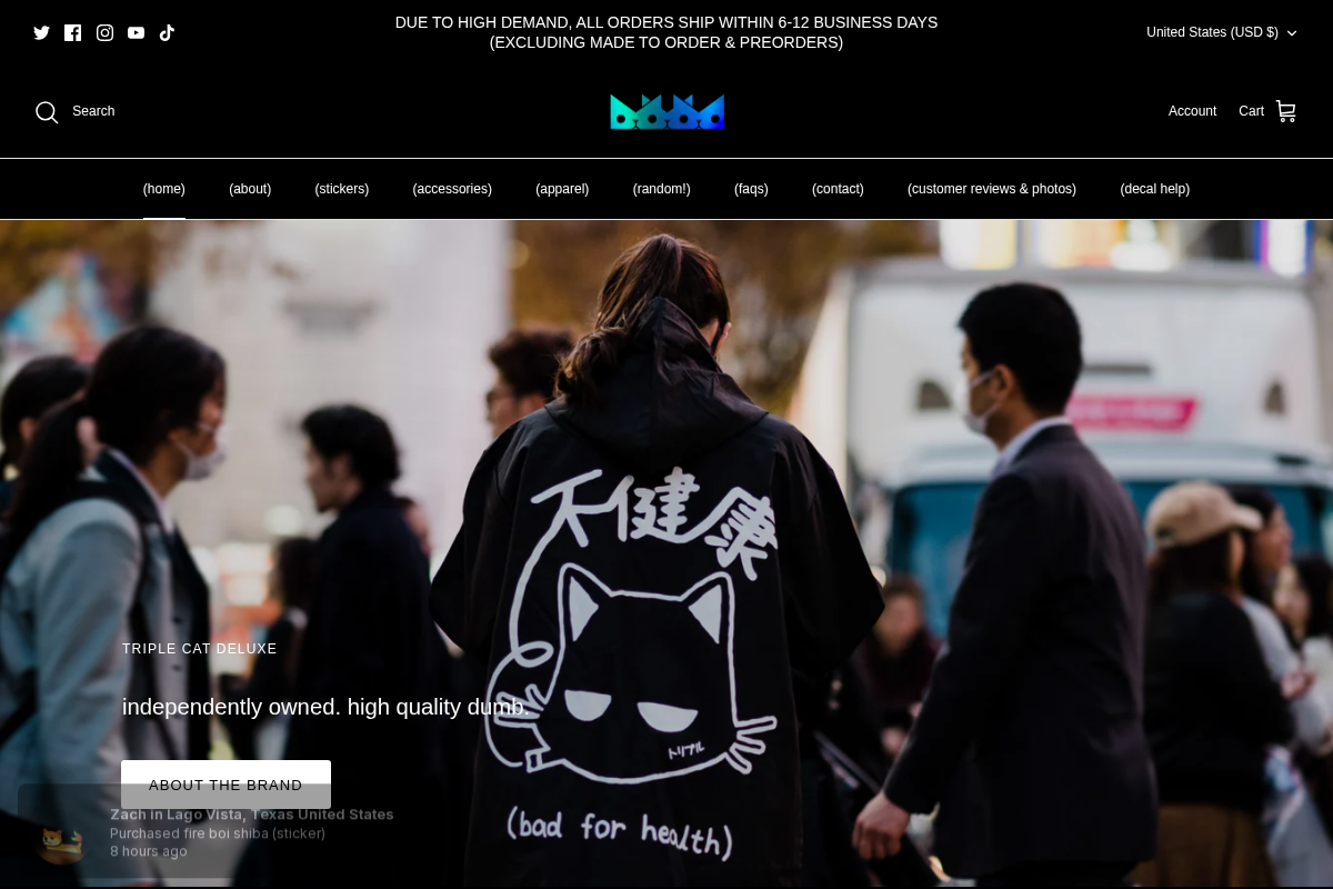 triple cat deluxe homepage screenshot