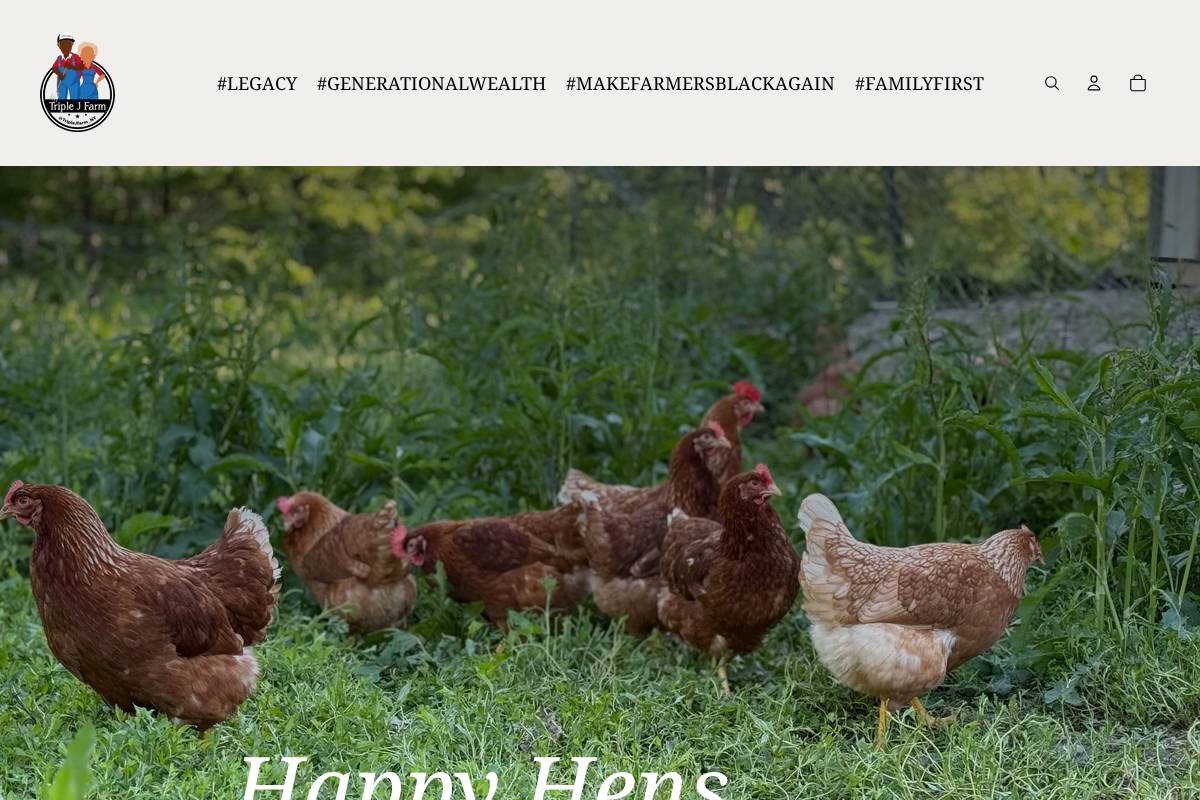 triplejfarmnyc.com homepage screenshot