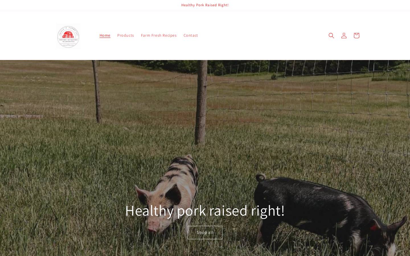 triplepfarms.com homepage screenshot