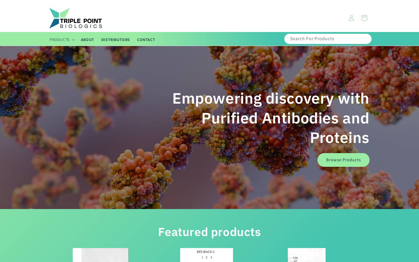 triplepointbiologics.com homepage screenshot