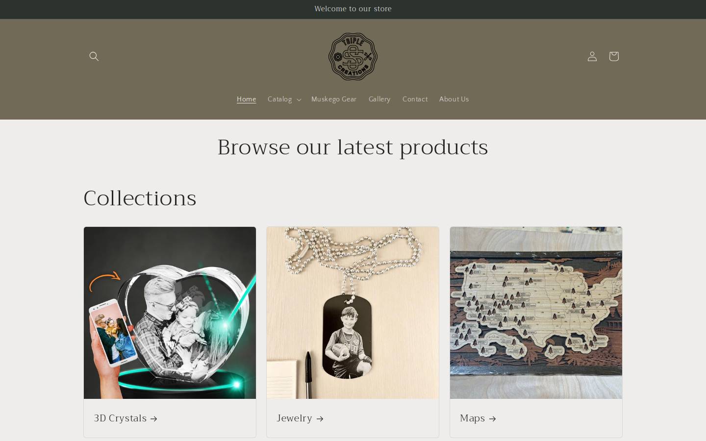 triplescreations.com homepage screenshot