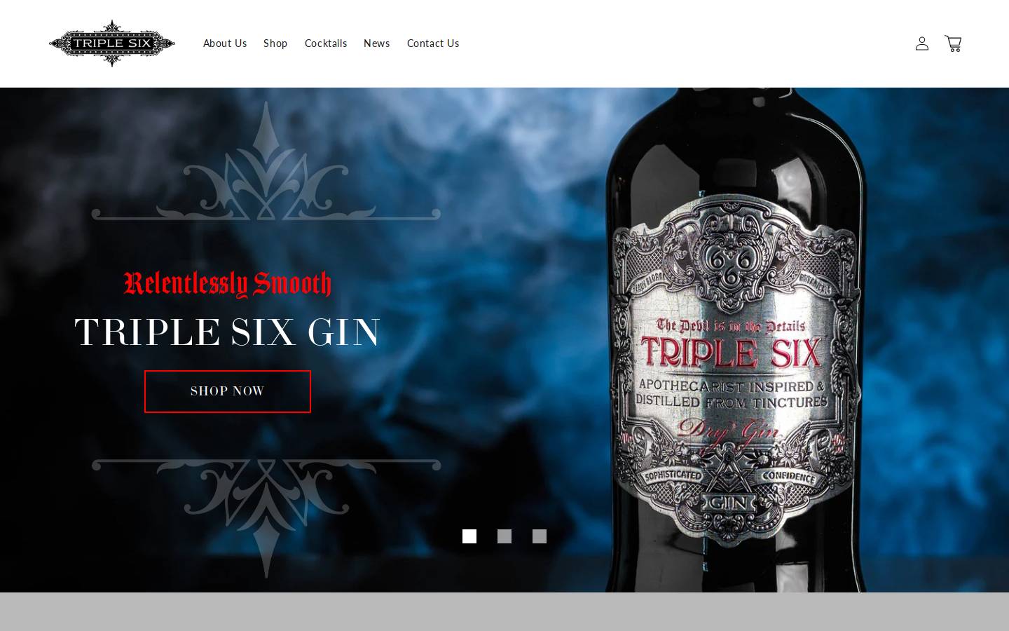 triplesixgin.com homepage screenshot