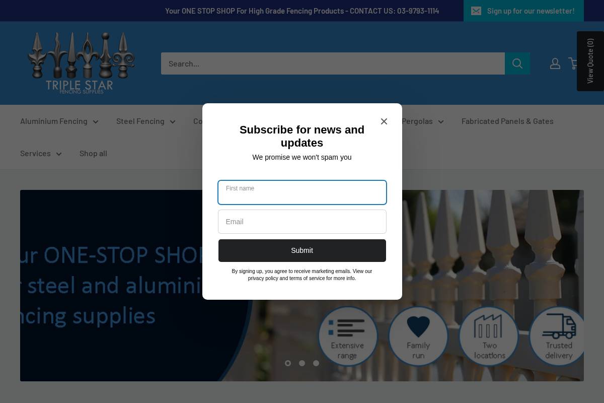 triplestar.com.au homepage screenshot