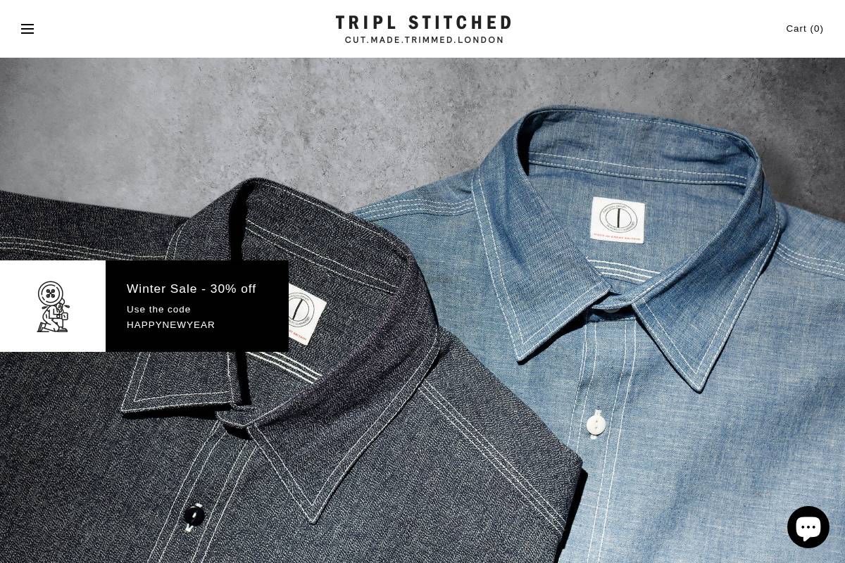 triplstitched.com homepage screenshot