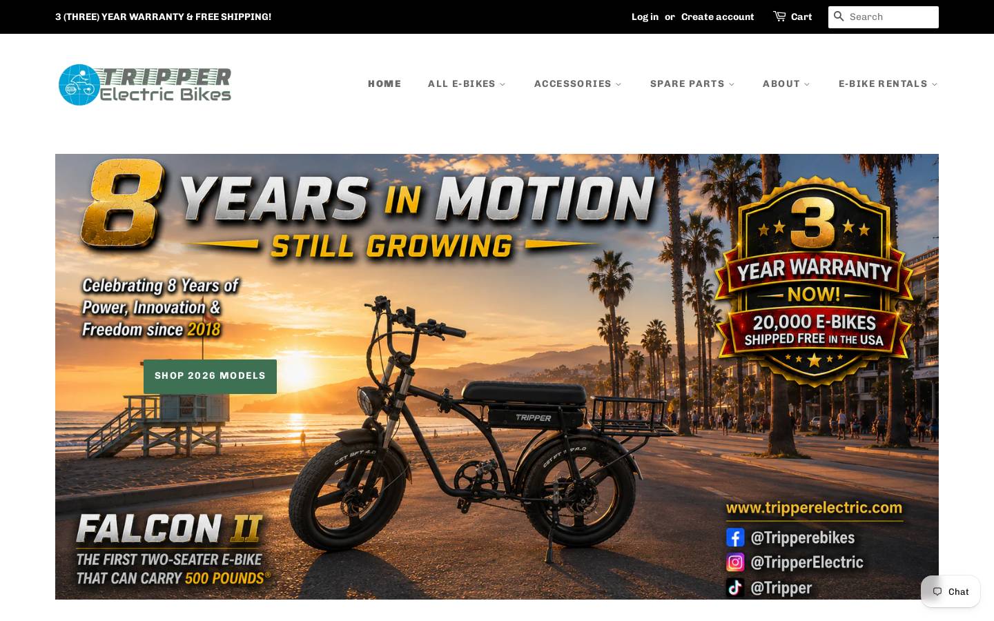 tripperelectric.com homepage screenshot