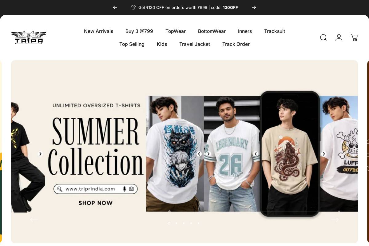 triprindia.com homepage screenshot