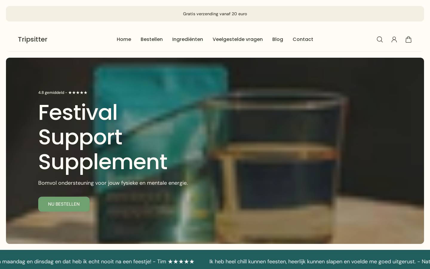 tripsitter.nl homepage screenshot