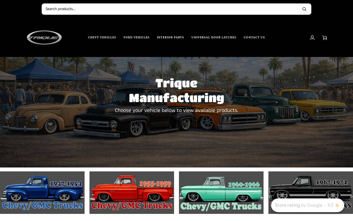 Triquemfg homepage screenshot