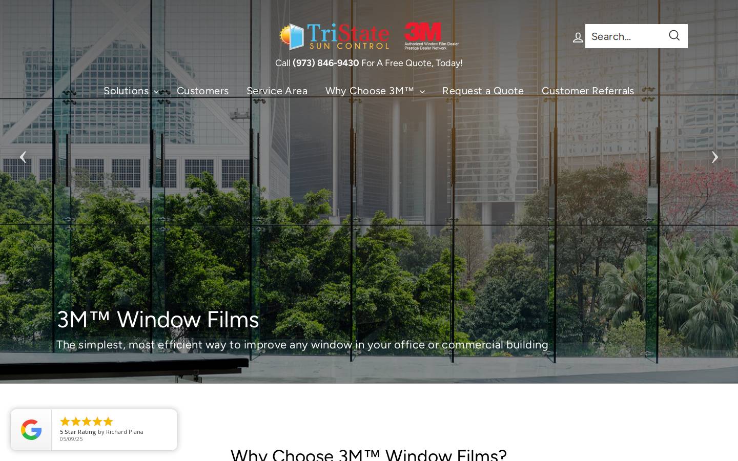 tristatesuncontrol.com homepage screenshot