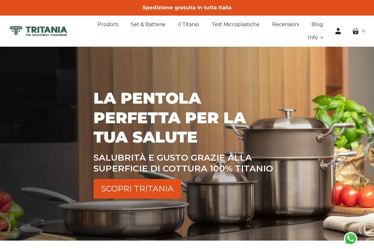 tritaniacookware.com homepage screenshot