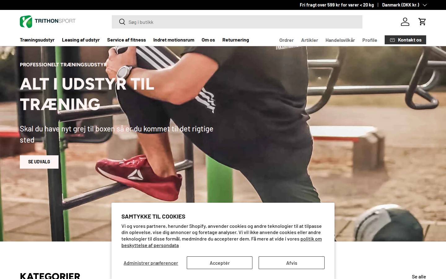 Trithon Sport ApS homepage screenshot