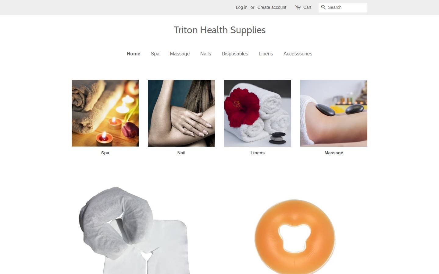 tritonsupplies.com homepage screenshot