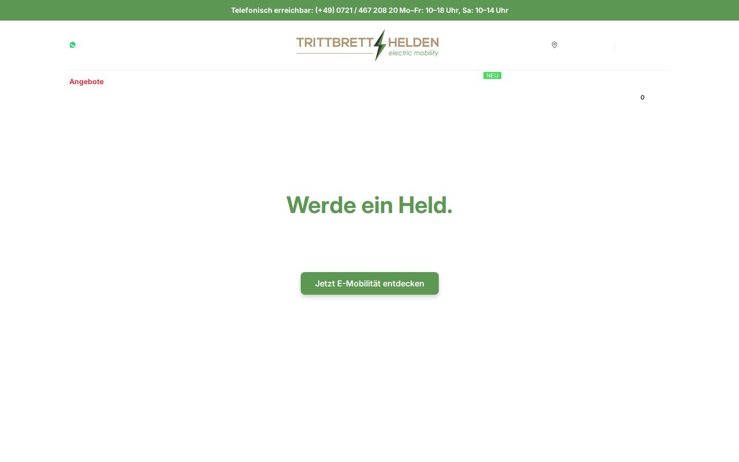 Trittbretthelden homepage screenshot