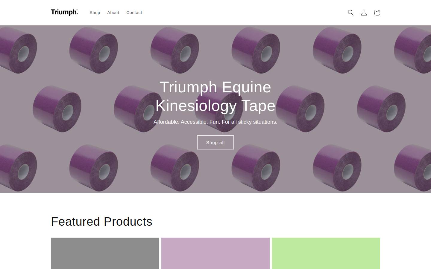 triumphtape.com homepage screenshot