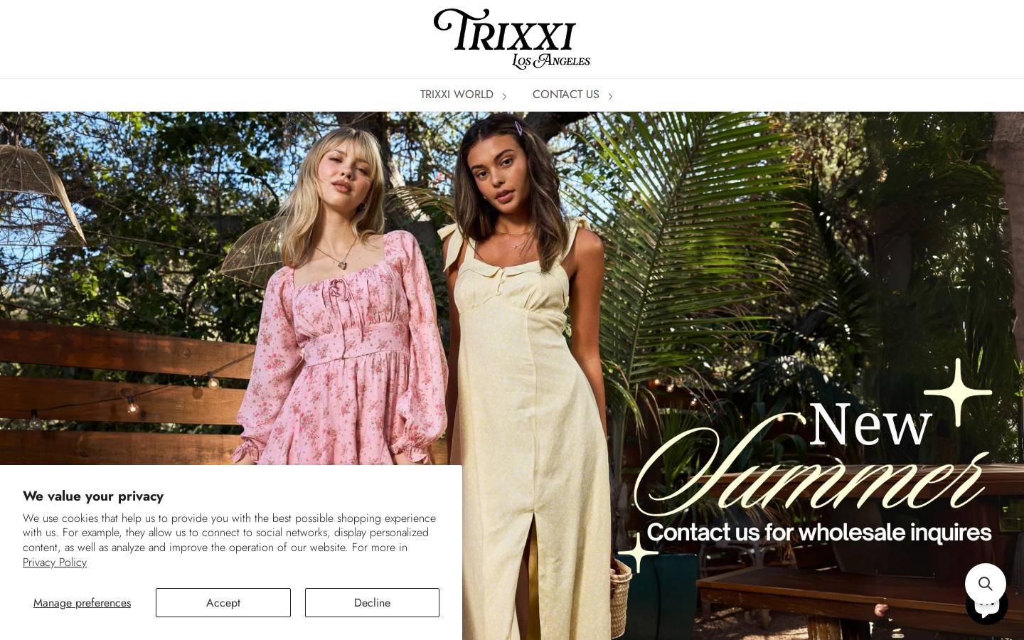 trixxi.com homepage screenshot