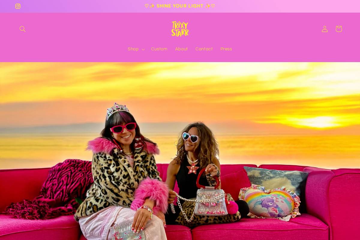 trixyjewels.com homepage screenshot