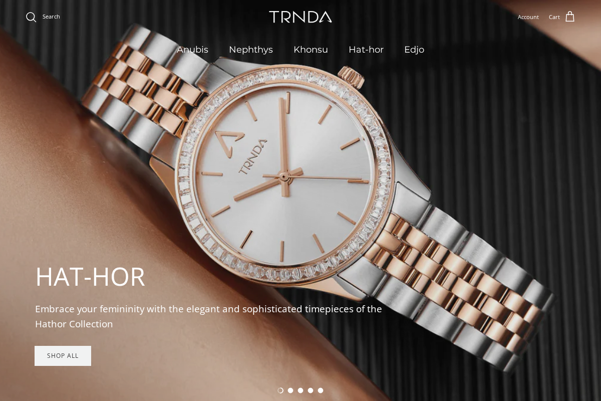 TRNDA homepage screenshot