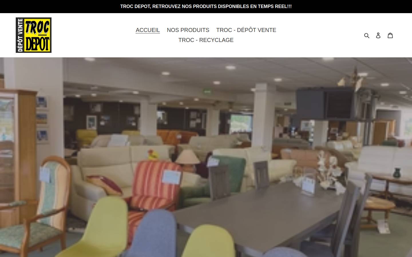 troc-au-depot.fr homepage screenshot